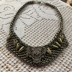 Brass and gold plated necklace